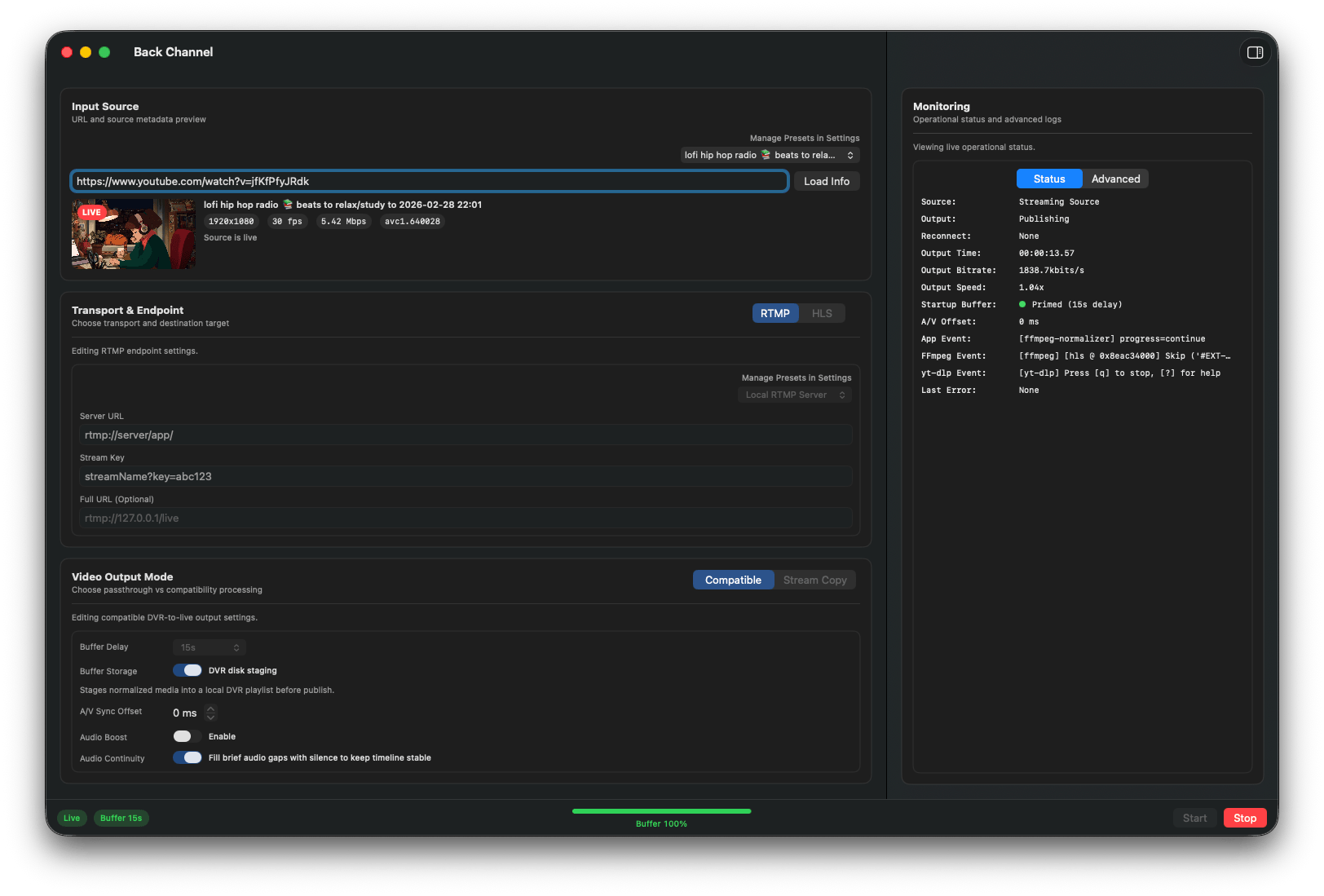 Back Channel app screenshot placeholder